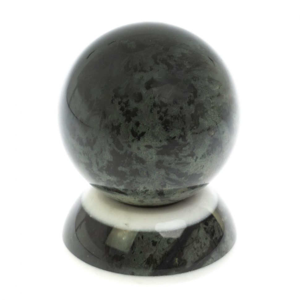 Шар на подставке из змеевика 9,5 см фото 1 — 