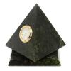 Настольные часы "Пирамида" 12,5х12,5х13,5 см вращающиеся камень змеевик фото 1 — 