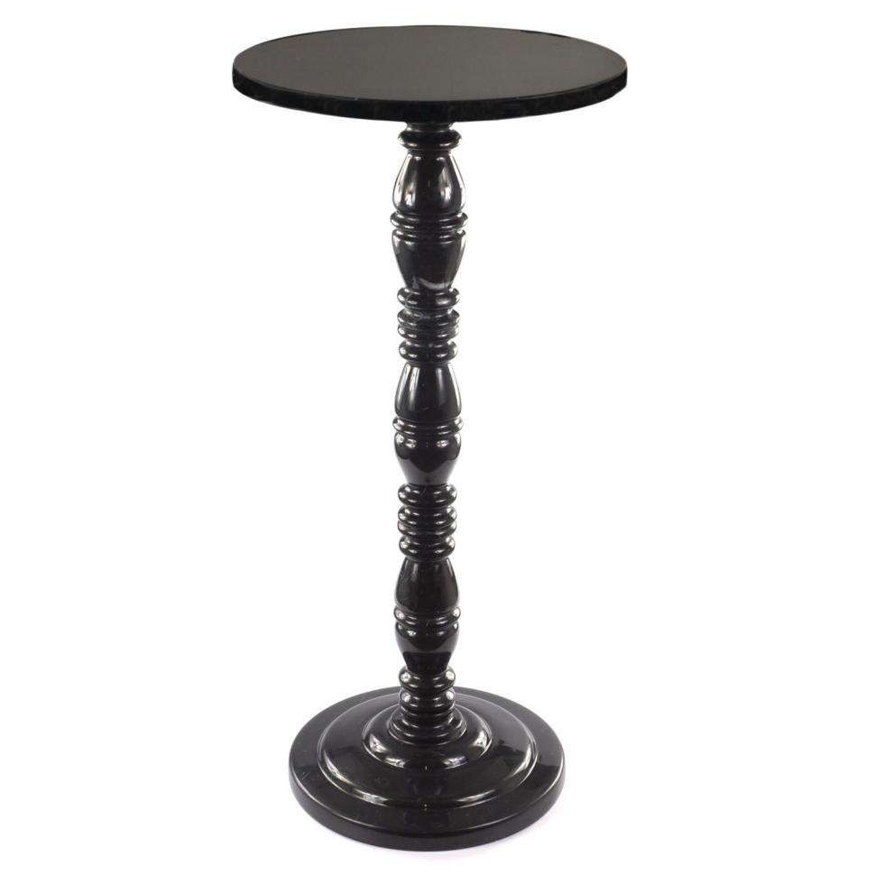 Столик из черного мрамора фото 1 — 