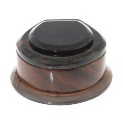 Шкатулка из камня обсидиан &quot;Ракушка&quot; 12х11х6 см — 