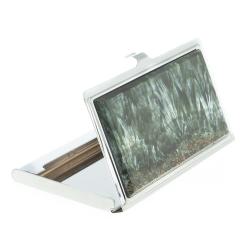 Карманная визитница из камня серафинит цвет серебро — 