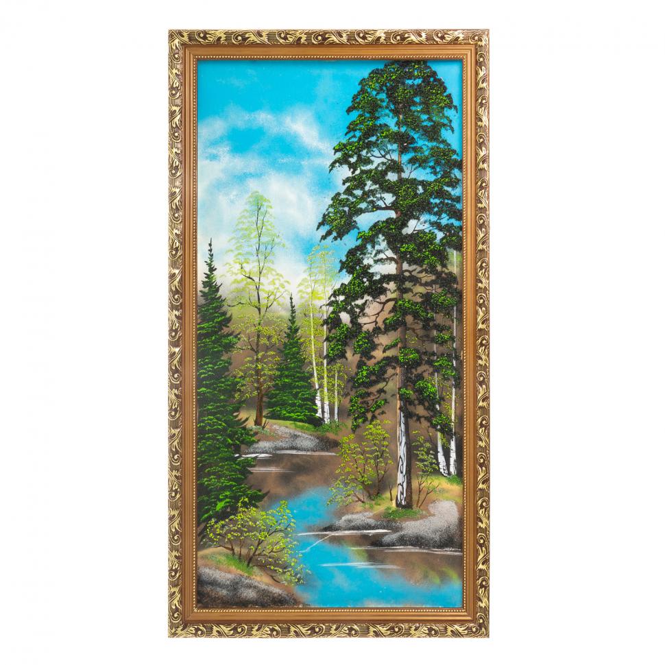Картина из каменной крошки "Весна" багет 47х87 см фото 1 — 
