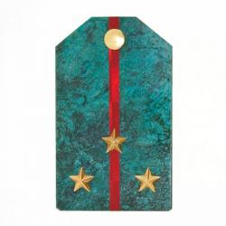 Сувенирный магнит &quot;Погон Старший лейтенант ВС&quot; камень змеевик — 