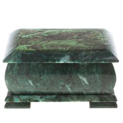 Шкатулка с иллюстрацией малахит камень змеевик 20х12,5х10,3 см — 