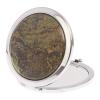 Карманное зеркальце из камня офит цвет серебро фото 2 — 