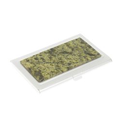 Карманная визитница со змеевиком цвет серебро — 