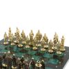 Шахматы "Богатыри" из бронзы и шабровского змеевика 44х44 см фото 4 — 