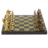 Шахматы настольные "Богатыри" змеевик бронза 40х40 см фото 2 — 