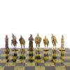 Шахматы настольные "Богатыри" змеевик бронза 40х40 см фото 5 — 