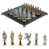 Шахматы подарочные Александр Македонский" доска 36х36 см / серый мрамор фото 1 — 