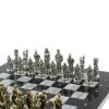 Шахматы подарочные Александр Македонский" доска 36х36 см / серый мрамор фото 4 — 