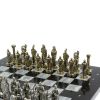 Шахматы подарочные Александр Македонский" доска 36х36 см / серый мрамор фото 3 — 