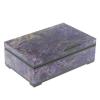 Шкатулка из камня чароит 15,5х10х5,5 см фото 1 — 