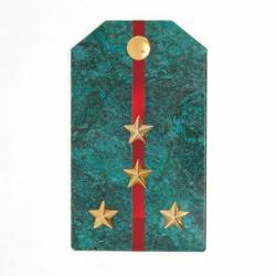 Сувенирный магнит &quot;Погон Капитан ВС&quot; камень змеевик — 