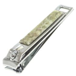 Кусачки для ногтей с камнем желтый апатит — 