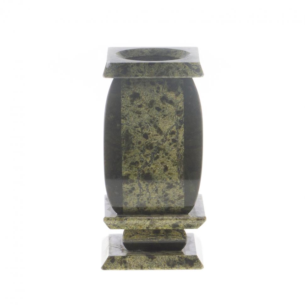 Карандашница из змеевика 6,5х6,5х13 см фото 1 — 