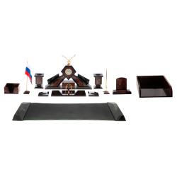 Письменный набор из лемезита &quot;Орел&quot; с лотком для бумаг А4 и бюваром — 