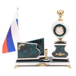 Письменный прибор &quot;Герб РФ&quot; из мрамора — 