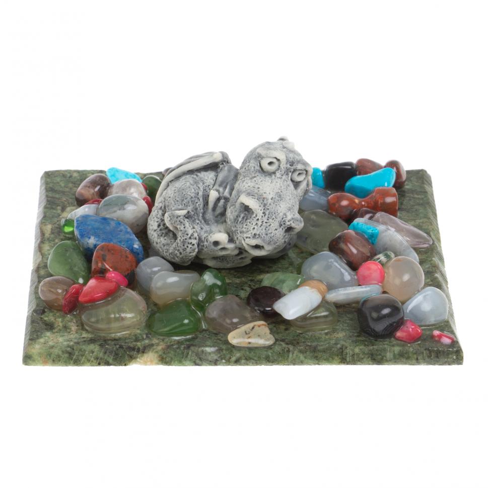 Сувенир "Дракон лежит" из мрамолита фото 1 — 