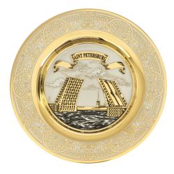 Тарелка с гравюрой &quot;Санкт-Петербург. Разводные мосты&quot; 12 см в подарочной упаковке Златоуст — 