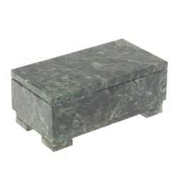 Шкатулка для денег &quot;Купюра&quot; с зеркалом змеевик 18,5х9,5х6,5 см — 