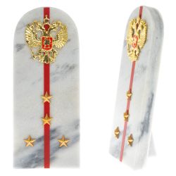 Сувенир погон &quot;Капитан МВД&quot; камень мрамор — 