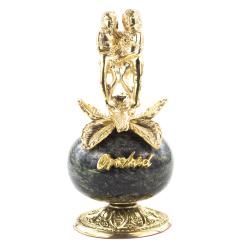 Статуэтка &quot;Орхидея&quot; бронза змеевик — 