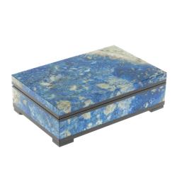 Шкатулка из иркутского лазурита 14,5х10х4,5 см — 
