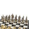 Шахматы с фигурами из бронзы "Русские" доска мрамор долерит 37х37 см фото 3 — 