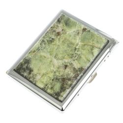 Портсигар на 10 сигарет с зажигалкой камень желтый апатит — 