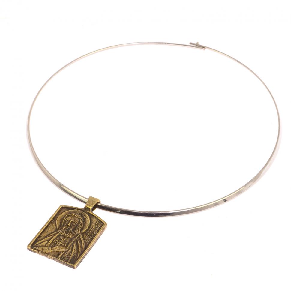 Кулон "Серафим Саровский" бронза фото 1 — 