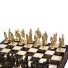 Шахматы "Русские" из бронзы доска 40х40 см камень обсидиан оникс фото 4 — 