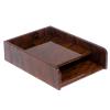 Лоток для бумаг А4 двухъярусный коричневый обсидиан фото 1 — 