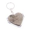 Складное зеркало брелок из камня пирит Сердце фото 1 — 