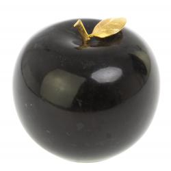 Яблоко из черного змеевика 10,5х10,5х9,5 см — 