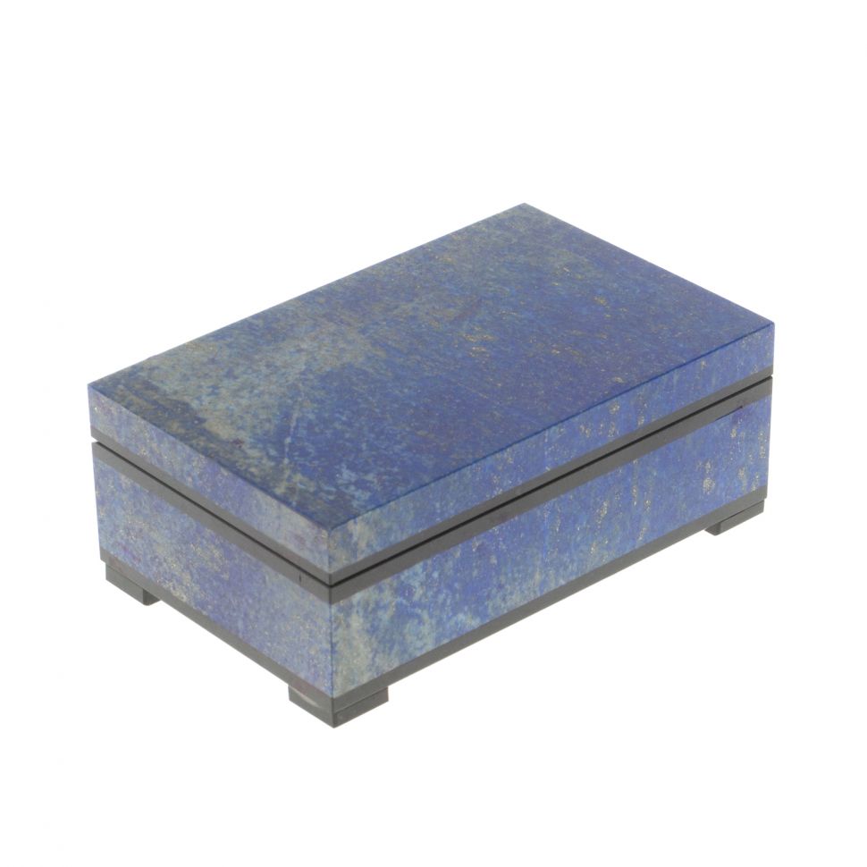 Шкатулка из афганского лазурита 12х8х4,5 см фото 1 — 
