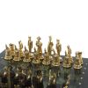 Подарочные шахматы "Деревенские" фигуры бронза, доска змеевик 40х40 см фото 4 — 