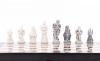 Шахматы с оригинальными фигурами "Средневековье" 40х40 см камень лемезит мрамор фото 5 — 