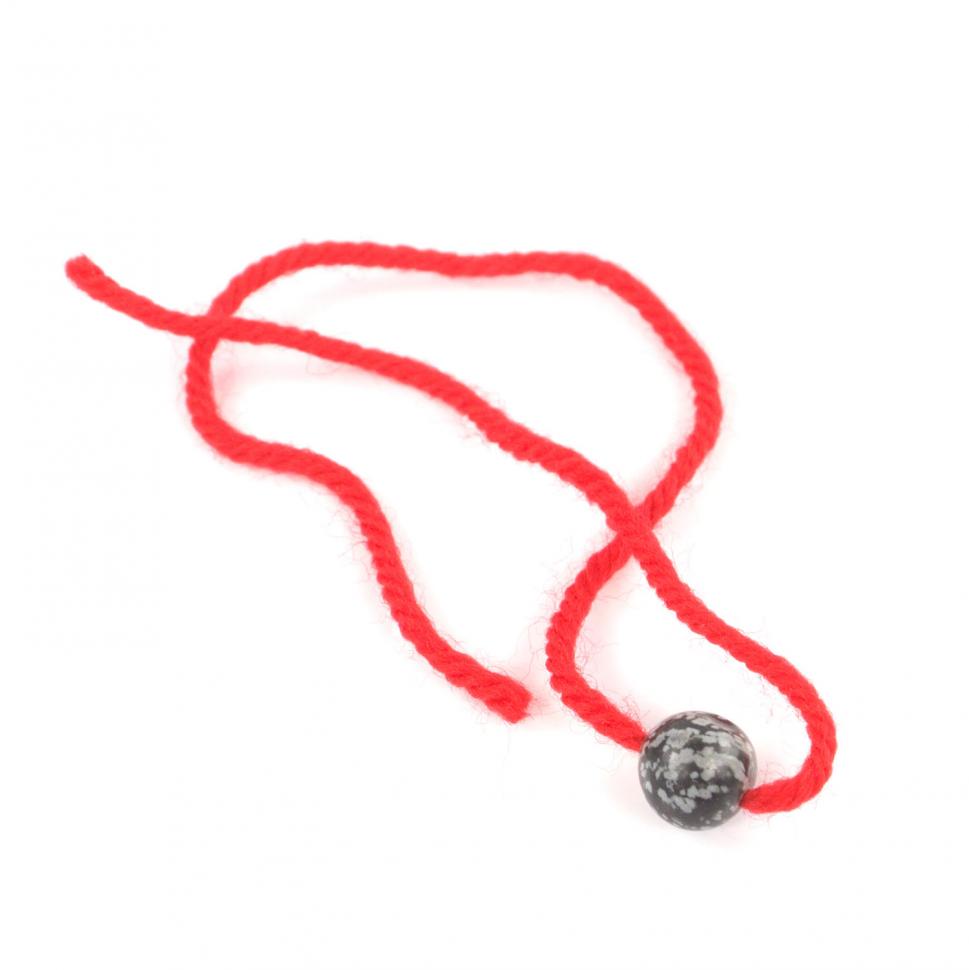 Камень для знака зодиака "Козерог" - снежный обсидиан фото 1 — 