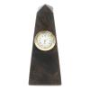 Часы настольные "Башня" камень обсидиан фото 1 — 
