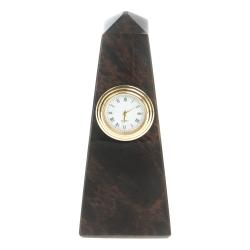 Часы настольные &quot;Башня&quot; камень обсидиан — 