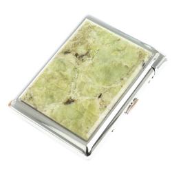 Портсигар на 20 сигарет с зажигалкой камень желтый апатит — 
