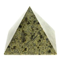 Пирамида 7,5х7,5х6,5 см камень змеевик — 