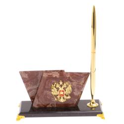 Визитница настольная &quot;Мини 2&quot; из лемезита на ножках — 