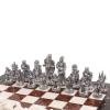 Шахматы "Средневековье" доска 40х40 см из лемезита и мрамора фото 3 — 