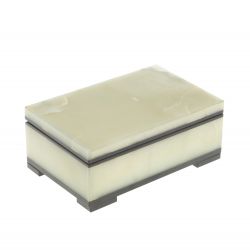 Шкатулка из белого нефрита 12х8х4,8 см — 