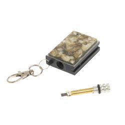 Брелок огниво &quot;Вечная спичка&quot; с накладкой из камня жельбертит — 