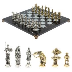 Шахматы &quot;Дон Кихот&quot; доска 36х36 см / серый мрамор — 