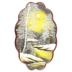 Панно с рисунком из каменной крошки &quot;Зимняя ночь&quot; 45х29 см — 