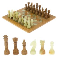 Шахматы &quot;Статус&quot; доска 30х30 см ракушечник оникс — 